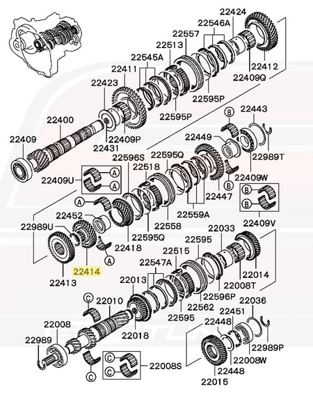 2005 Evo 8 GSR 5-Speed Diagram