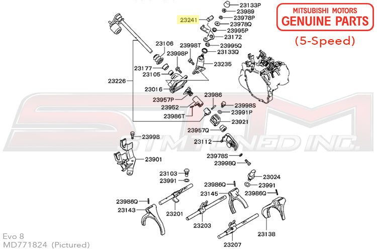 Mitsubishi Gear Select Lever Shoe -  Evo 4-9 (5-Speed)