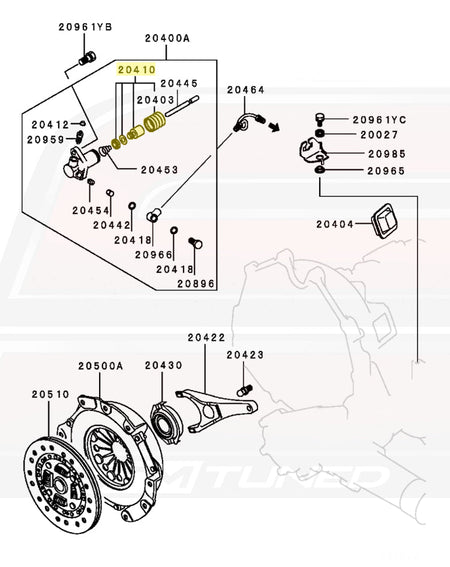 OEM 3000GT/Stealth Slave Cylinder Repair Kit (MD979428)