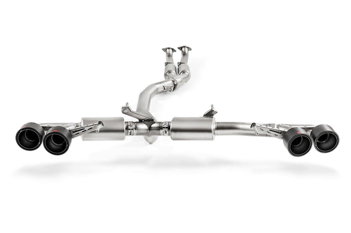Akrapovic Titanium Turbo-Back Exhaust with Carbon Tips for R35 GTR (ME-NI/T/1-C)