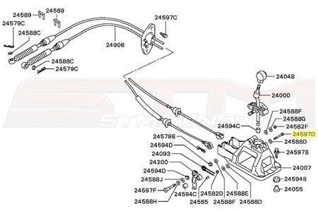 Mitsubishi OEM Shifter Link Bolt Diagram