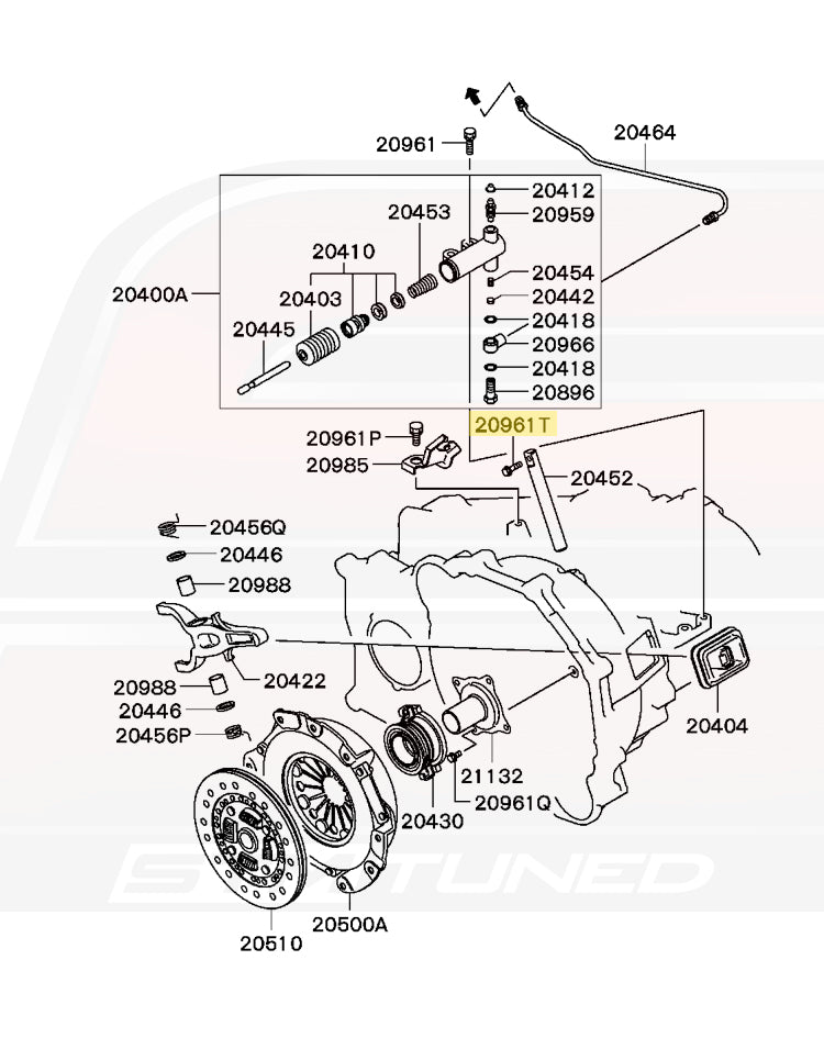 Mitsubishi OEM Clutch Release Shaft Bolt for Evo 8/9 (MF140207)