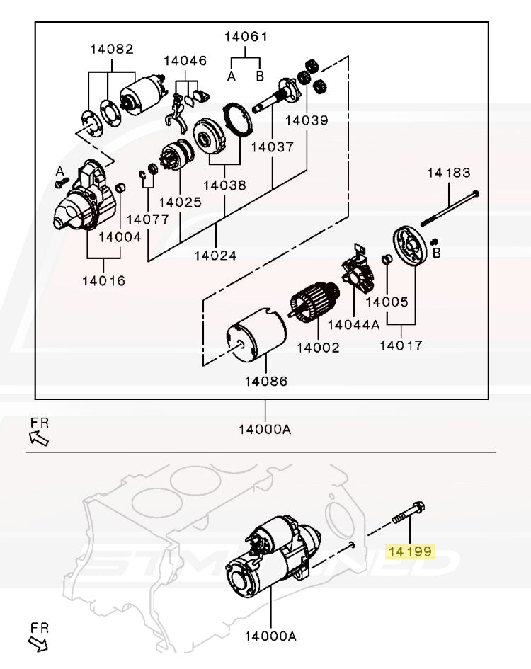 Mitsubishi OEM Starter Bolt for Evo X (MF140269)