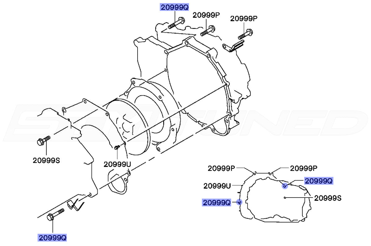 Mitsubishi OEM Transmission to Engine Bolt for Evo 4-9 (MF140270)
