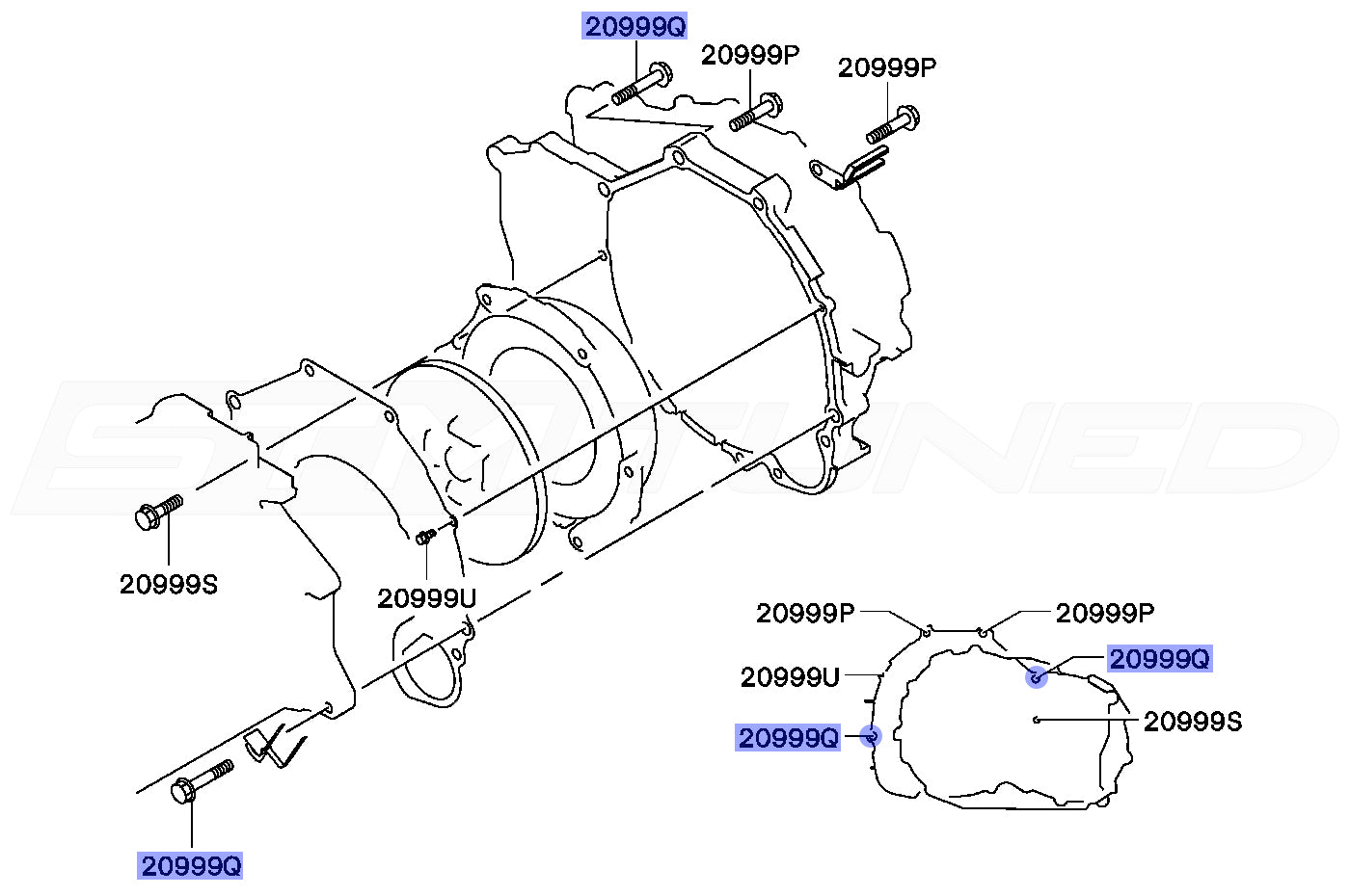 Mitsubishi OEM Transmission to Engine Bolt for Evo 4-9 (MF140270)