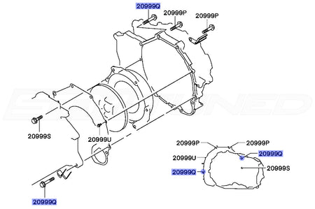 Mitsubishi OEM Transmission to Engine Bolt for Evo 4-9 (MF140270)