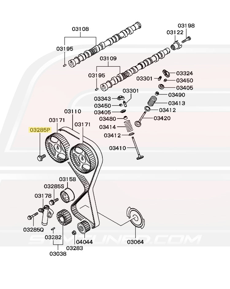 Fits both cam gears on Evo 1-8, DSM and GVR4