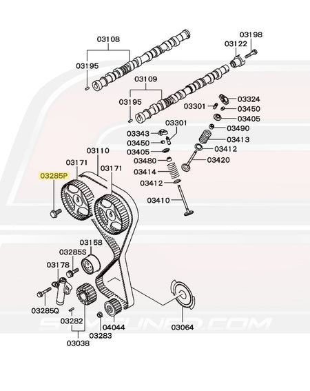 Fits both cam gears on Evo 1-8, DSM and GVR4