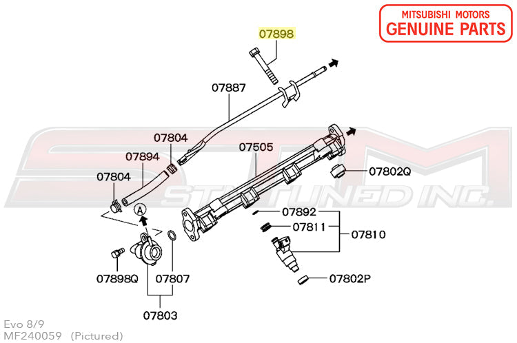 MF240059 Mitsubishi Fuel Rail Bolt - Evo 8/9