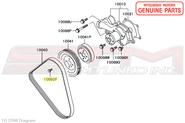MF241224 Mitsubishi Water Pump Pulley Bolt - 1G/2G DSM