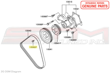 MF241224 Mitsubishi Water Pump Pulley Bolt - 1G/2G DSM