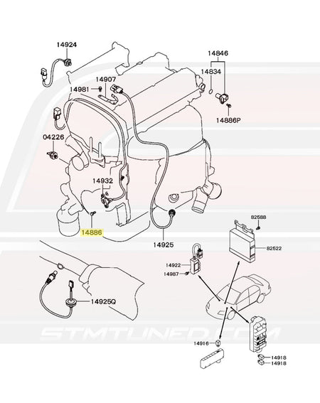 Mitsubishi OEM Crank Trigger Sensor Bolt for Evo 7/8/9 (MF241225)
