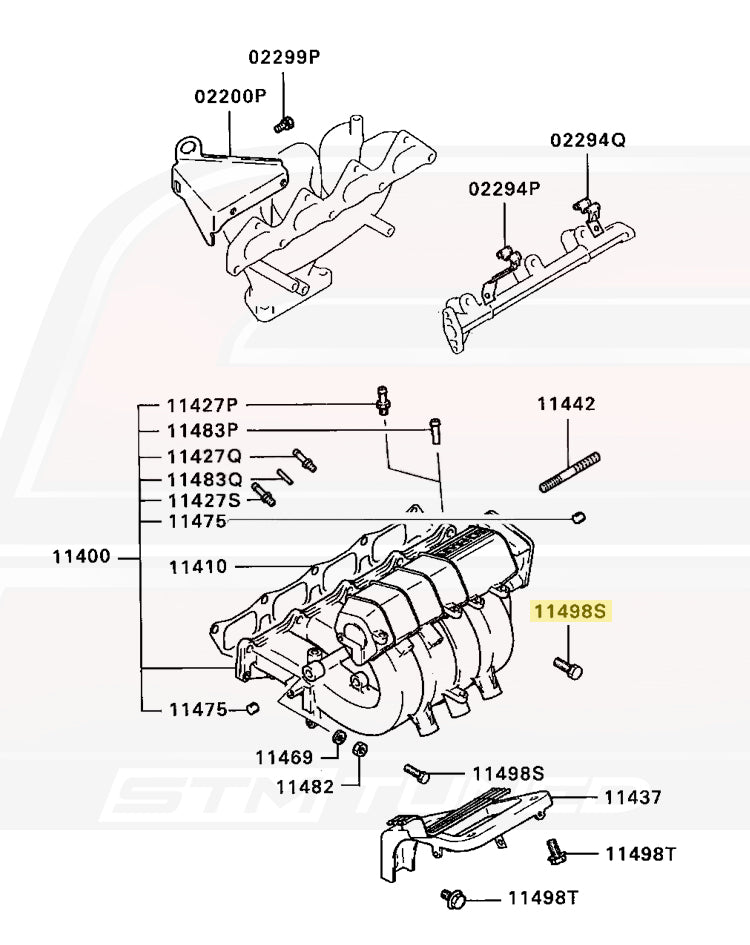 1G DSM Intake Manifold Diagram MF241256 11498S