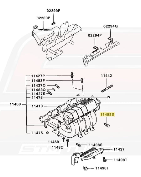 1G DSM Intake Manifold Diagram MF241256 11498S