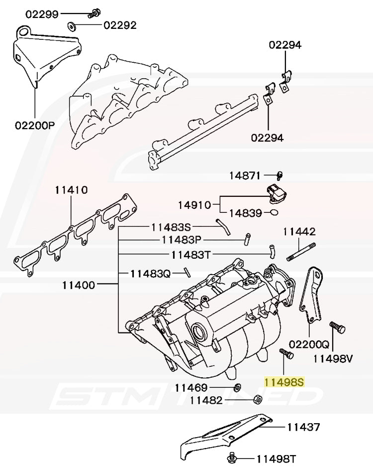 2G DSM Intake Manifold Diagram MF241256 11498S