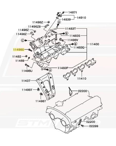 Evo 8 Intake Manifold Diagram MF241256 11498S