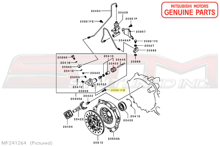 MF241264 Mitsubishi Slave Cylinder Bolt - 2G DSM