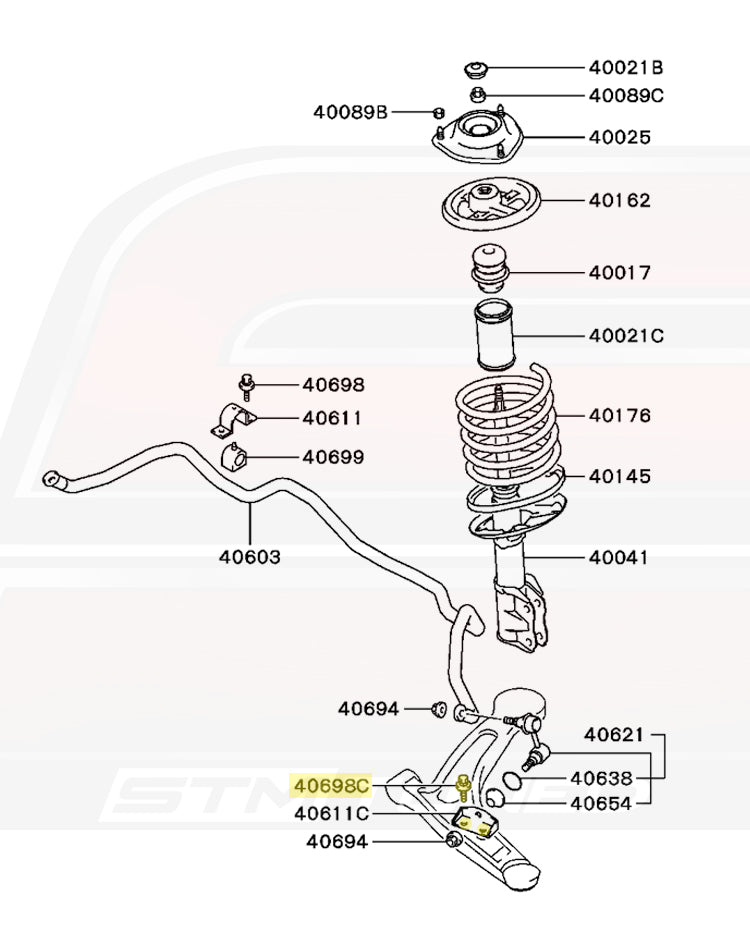 CT9A Evo 7/8/9 Suspension Diagram