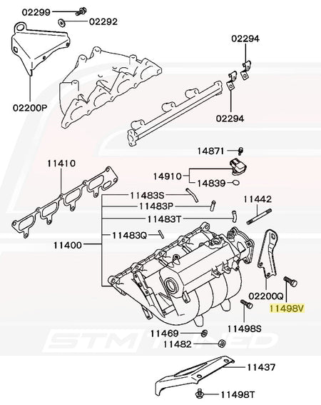 2G DSM Intake Manifold Diagram (MF241284 11498V)