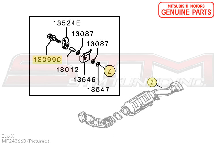 Mitsubishi Exhaust Downpipe Hanger - Evo X