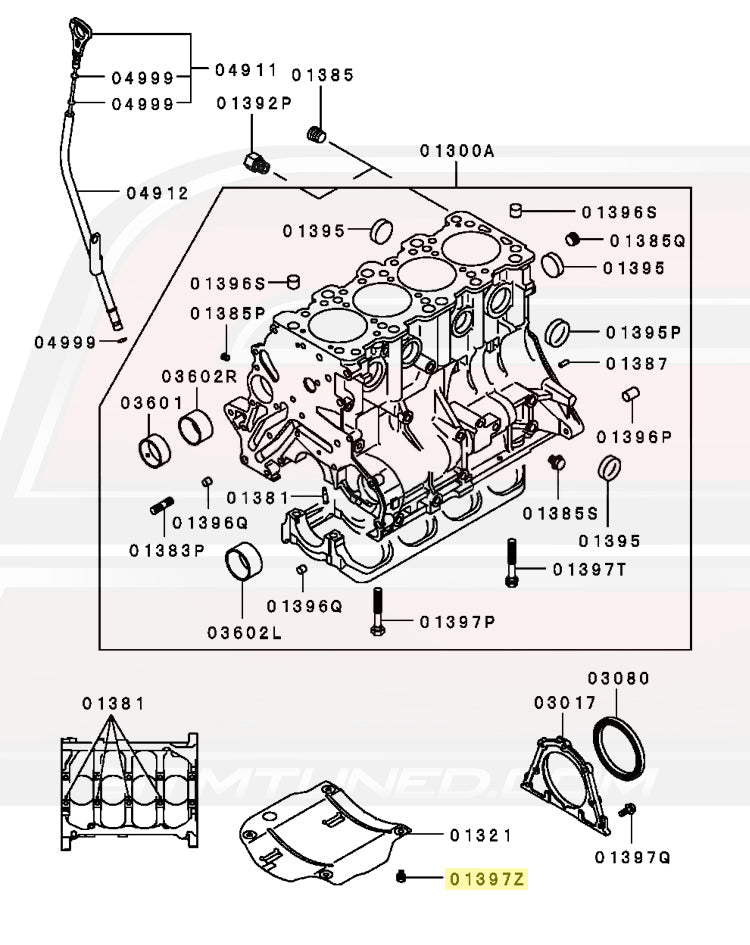2G DSM Diagram Engine Baffle Plate Bolts