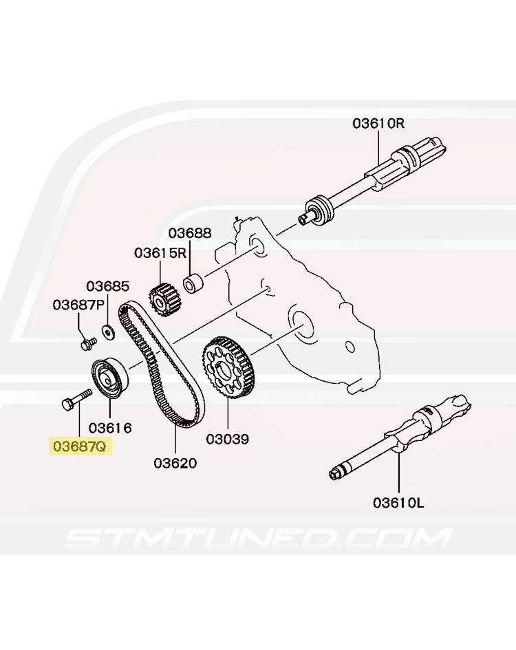Mitsubishi OEM Balance Belt Pulley Bolt for 4G63 (MF244860)