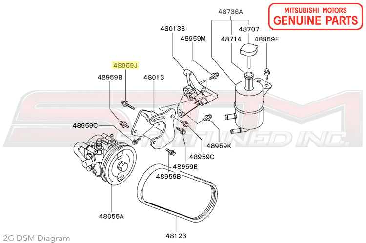 MF244860 Mitsubishi Power Steering Bracket Bolt - 2G DSM