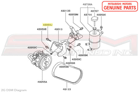 MF244860 Mitsubishi Power Steering Bracket Bolt - 2G DSM