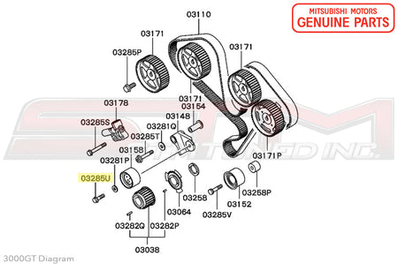 MF244884 Mitsubishi Timing Belt Tensioner Pulley Bolt - 2G DSM / 3S