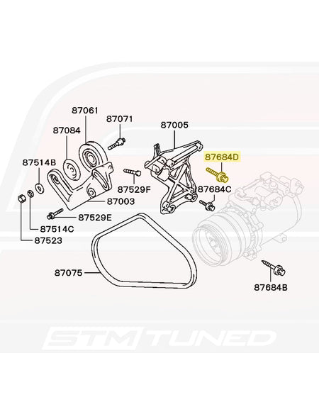 Mitsubishi OEM A/C Compressor Bracket Bolt for 2G DSM (MF244890)
