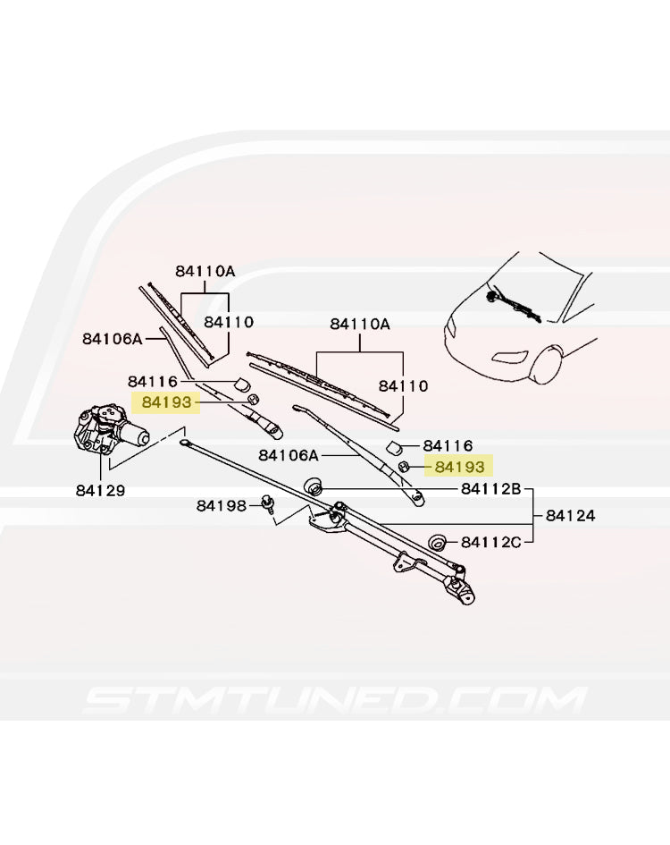 Mitsubishi OEM Windshield Wiper Arm Nut for Evo 7/8/9 (MF430726)