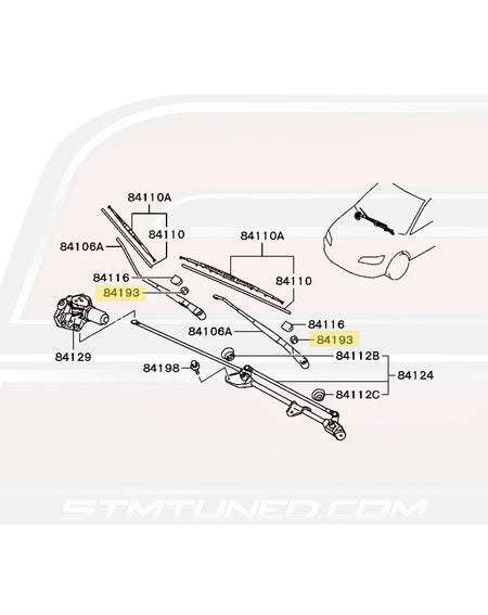 Mitsubishi OEM Windshield Wiper Arm Nut for Evo 7/8/9 (MF430726)