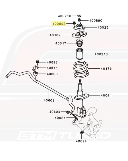 MF434105 Evo X Front Suspension Diagram