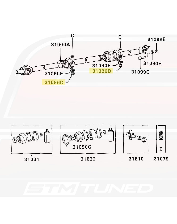 1G DSM Driveshaft Diagram
