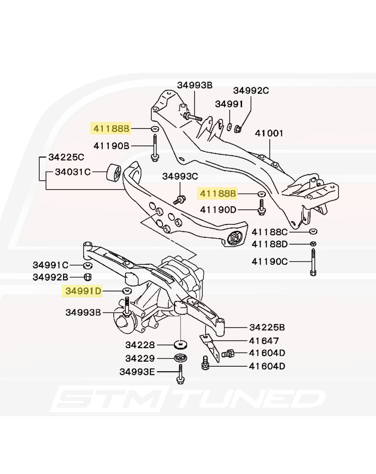 Mitsubishi OEM Rear Suspension M12 Washer for Evo 7/8/9 (MF450156)