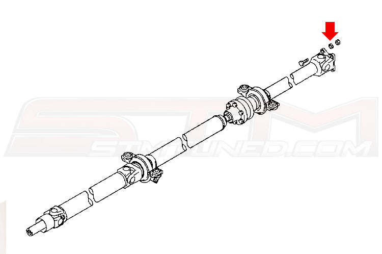 Mitsubishi OEM Driveshaft to Rear End Washer Diagram