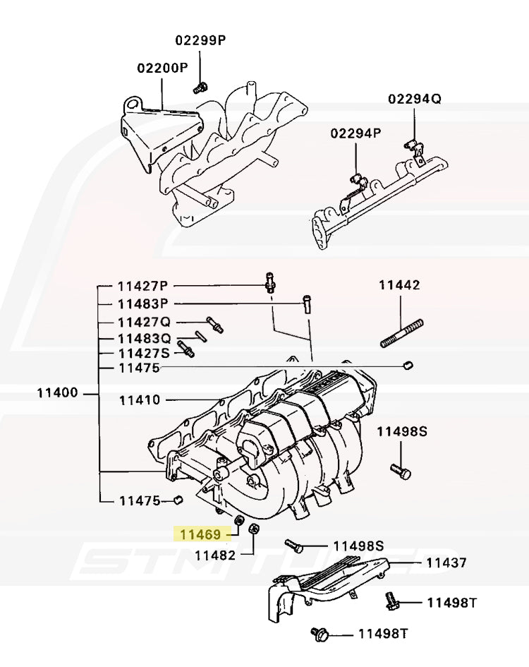 1G DSM Intake Manifold Washer Diagram (MF450406 11469)