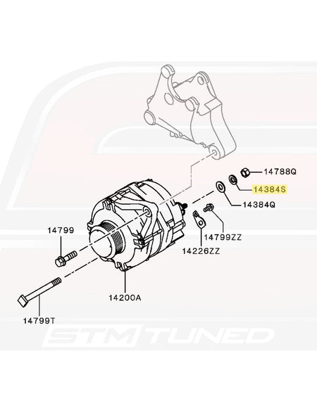 Evo X Alternator Washer Diagram (MF450406 14384S)