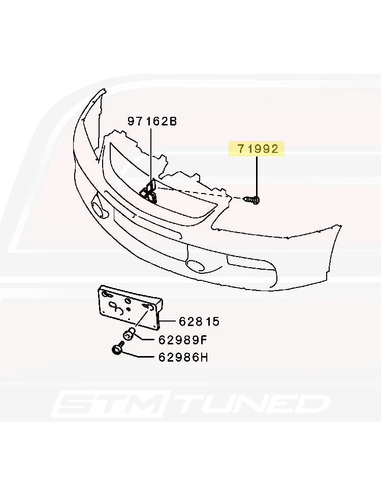 Mitsubishi OEM Front Bumper Diamond Screw for Evo 9 (MF453031)