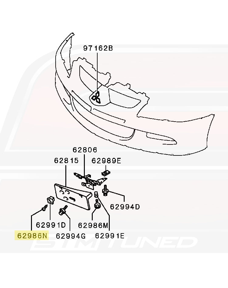 Mitsubishi OEM Front License Plate Screw for Evo 8 (MF453047)