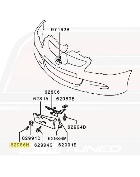 Mitsubishi OEM Front License Plate Screw for Evo 8 (MF453047)