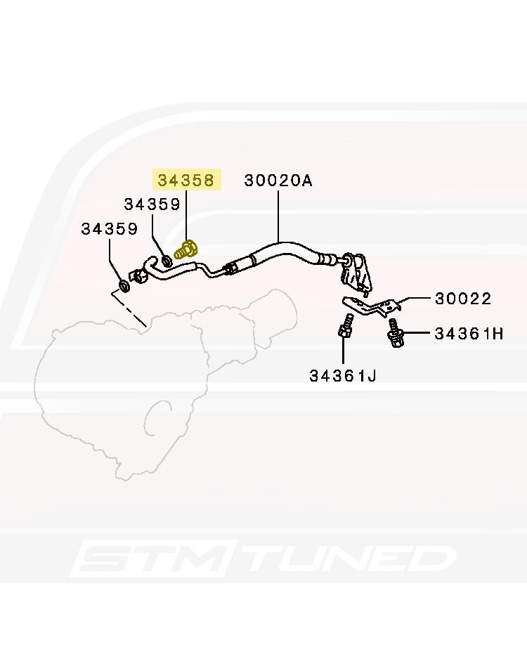 MF650114 Eyebolt M14x27 Diagram for Evo X ACD to Transfer Case