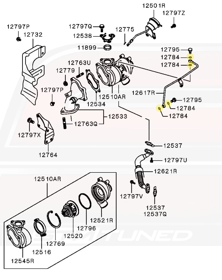 3000GT RH Side Turbo Diagram
