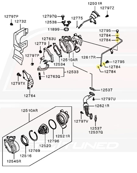 3000GT RH Side Turbo Diagram