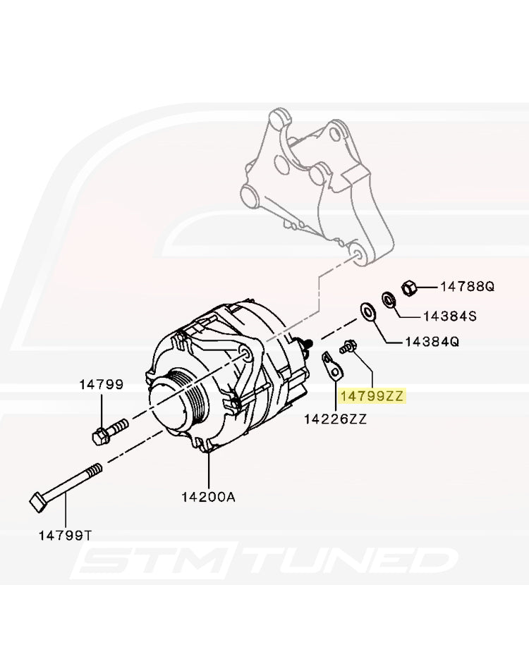Evo X Alternator Diagram (MF911142 14799ZZ)