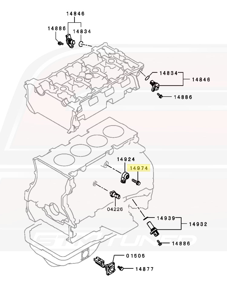 MF911348 14974 Evo X Knock Sensor Mounting Bolt