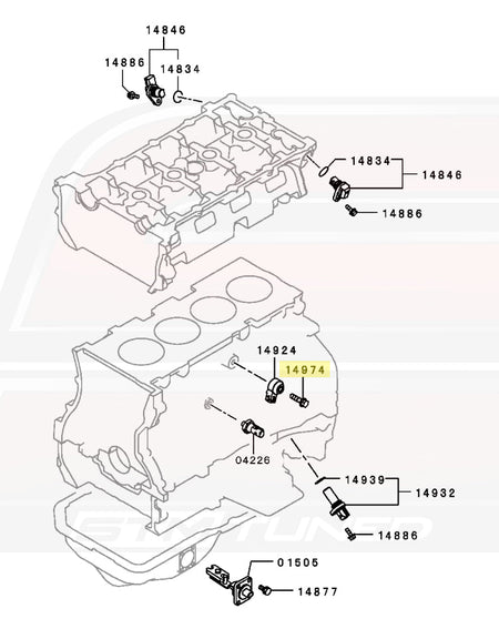 MF911348 14974 Evo X Knock Sensor Mounting Bolt