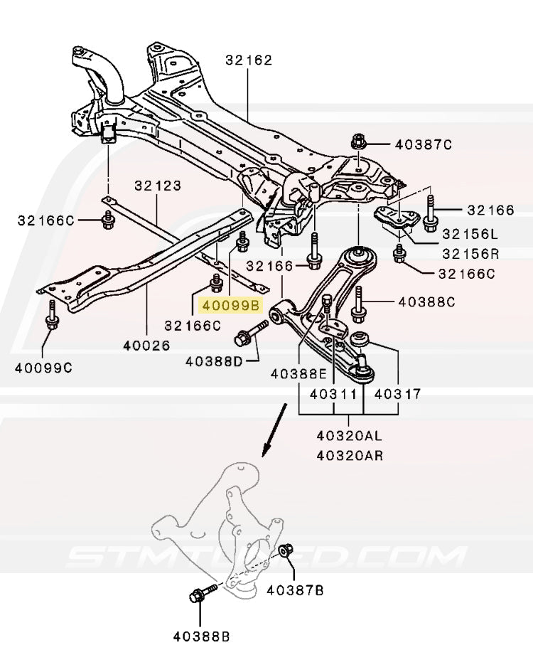 Evo X Crossmember Diagram