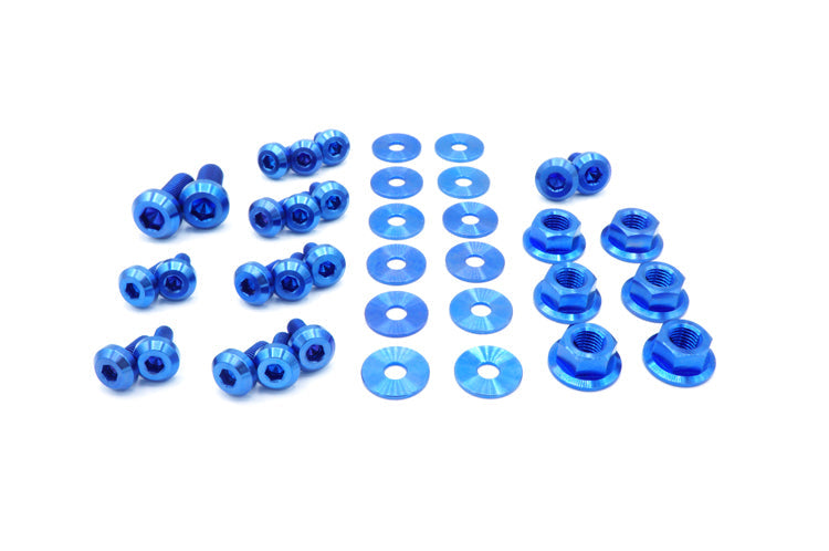 Blue Titanium Engine Bay Bolts for Evo 8/9