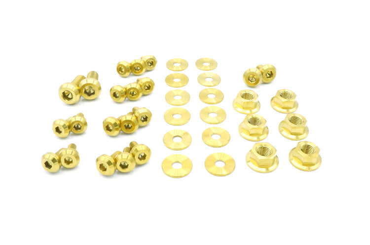 Gold Titanium Engine Bay Bolts for Evo 8/9